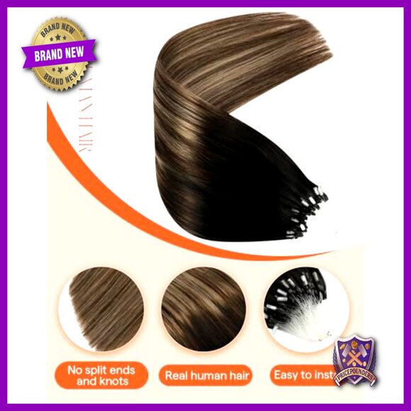 18 Inch Micro Link Hair Extensions 57g Real Human Hair Remy Easy Install